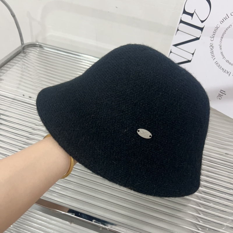 日韩系羊毛针织渔夫帽秋冬百搭时尚保暖复古显脸小优雅新款盆帽女|undefined