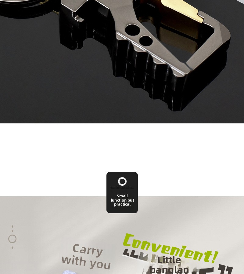 Multifunctional Bottle Opener Keychain Creative Car Key Pendant_voghion.com