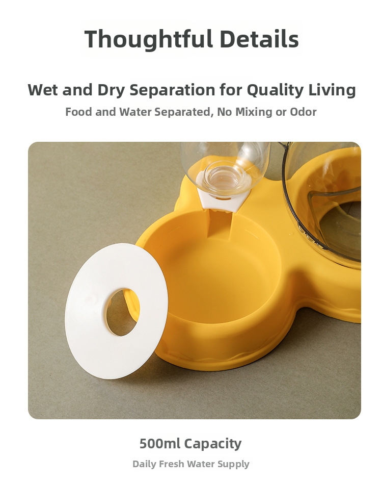 Automatischer Doppelnapf Futter- Und Wasserspender Für Haustiere_voghion.com