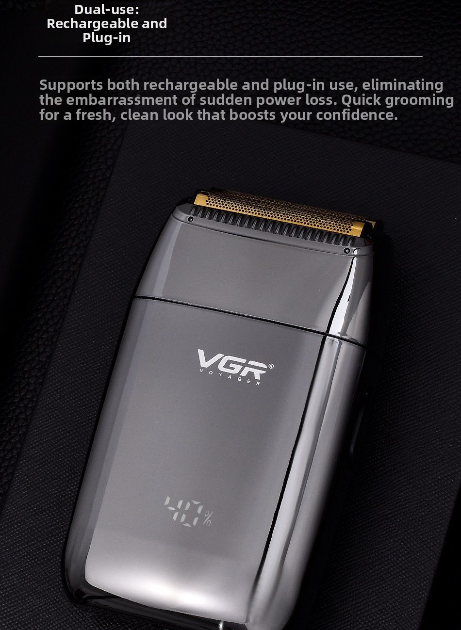 Vgr Professional Electric Shaver For Men With Digital Display_voghion.com