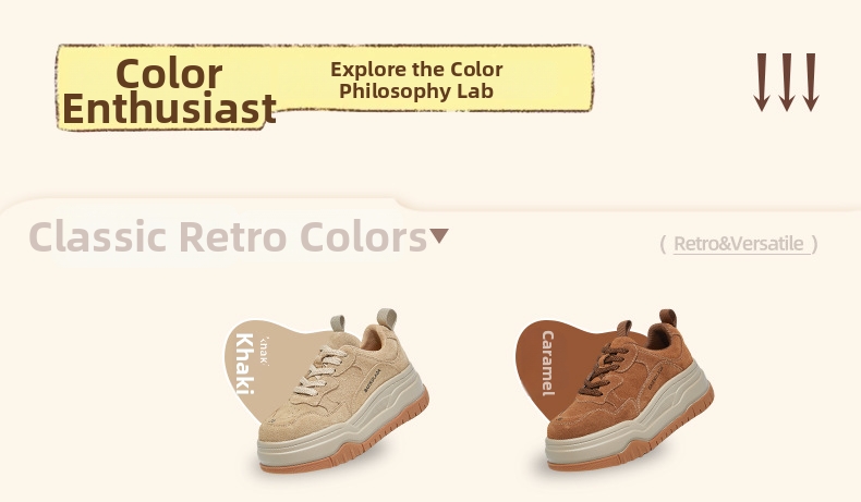 Women's White Retro Platform Trainers Height Increasing Sneakers_voghion.com