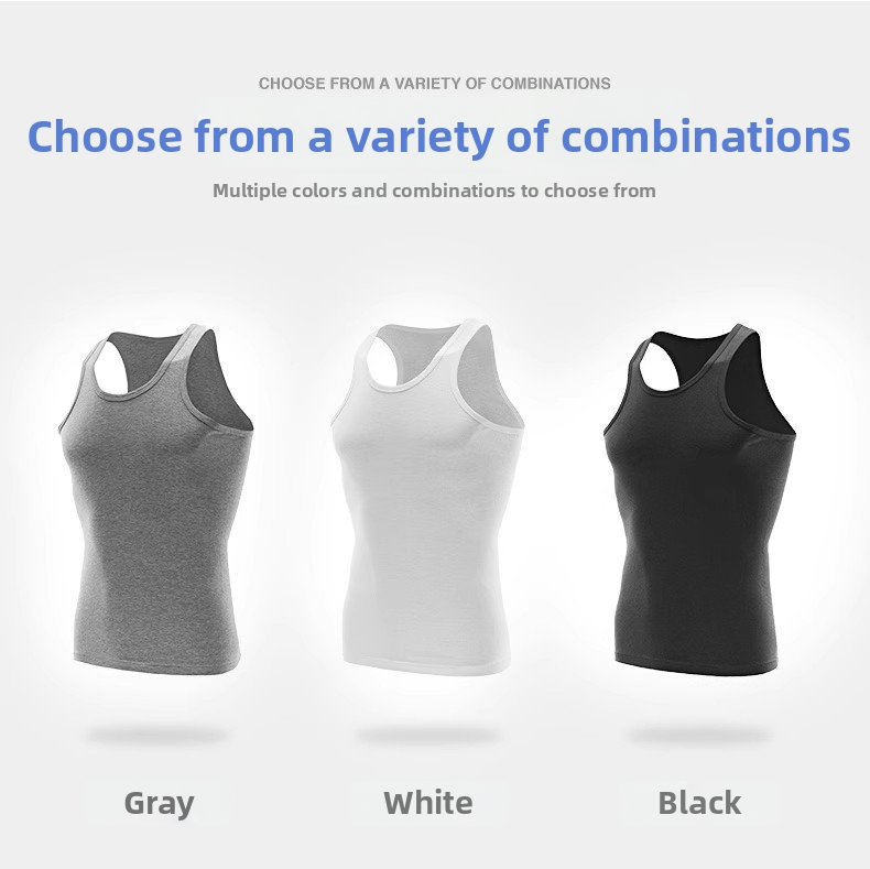 Men's Clothing Men's Sleeveless Vest Pure Cotton Sports Swing Tank Top Versatile Loose Fit White Undershirt For Middle Aged And Elderly_viptrois.com