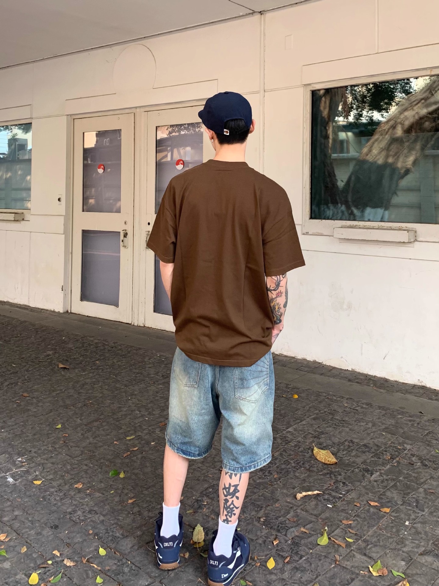 Vintage Washed Denim Shorts For Men – Retro Loose-Fit High-Waisted Carpenter Shorts (Blue, S-3xl)_mkmklike.com