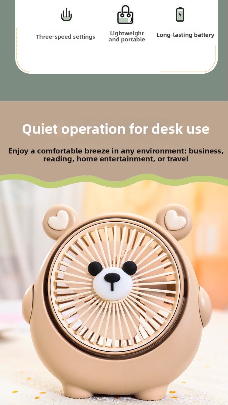 Desktop Usb Fan Rechargeable Portable Cooling Fan For Children_voghion.com