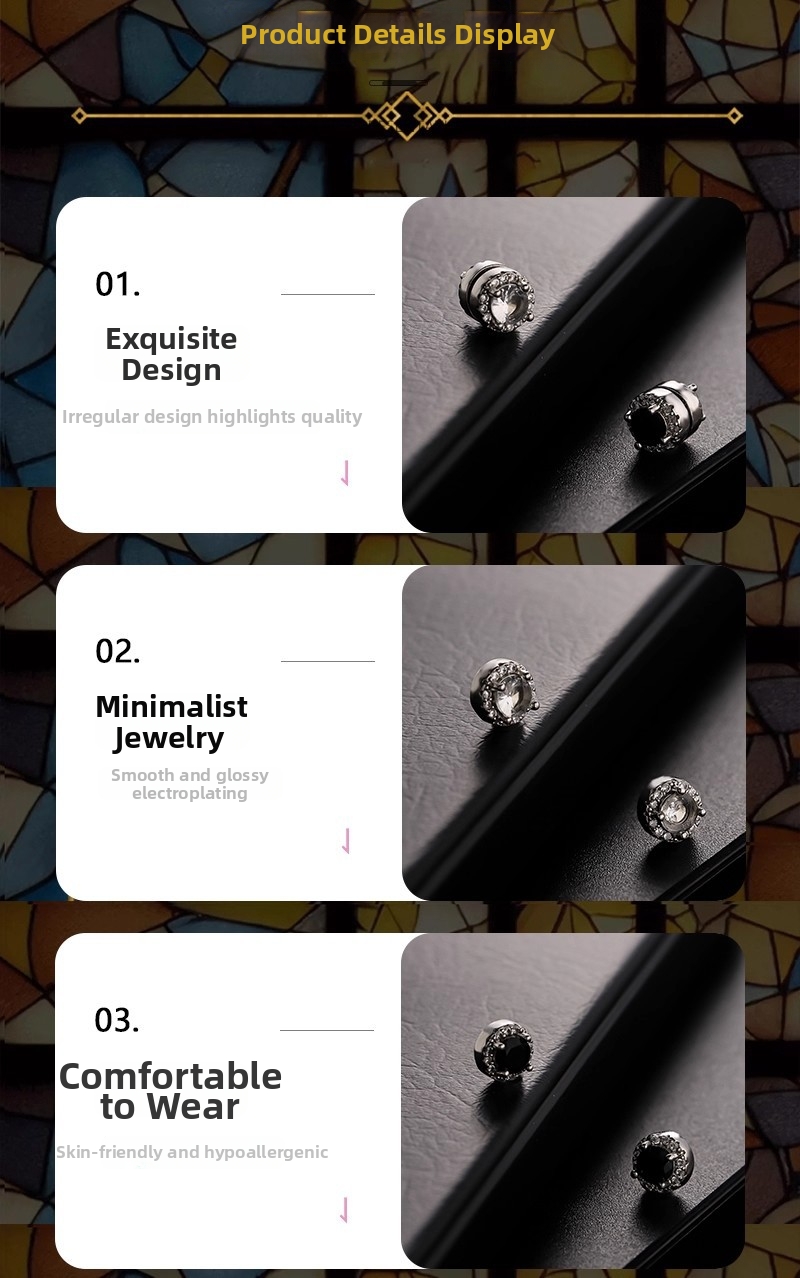Magnetische Clip-ohrringe Mit Diamantbesatz Modeschmuck_voghion.com