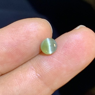 1.13 karat natural golden green cat's eye gemstone naked stone crystal transparent eyeliner sharp matching certificate
