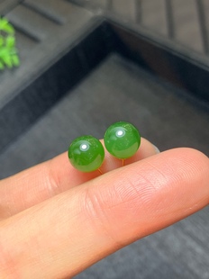 [boutique jasper earrings] specifications: about 8mm18K gold inlaid jasper earrings, jade delicate and warm