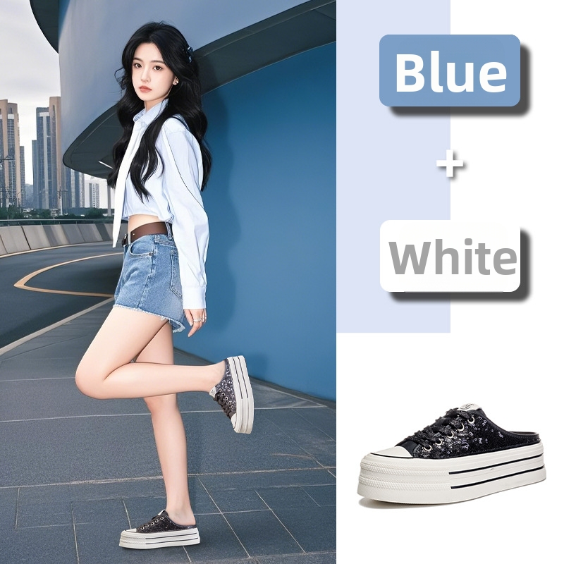 Women's Genuine Leather Slippers Closed Toe Flat Sandals Casual Fashion Height Increasing Outdoor Wear_voghion.com