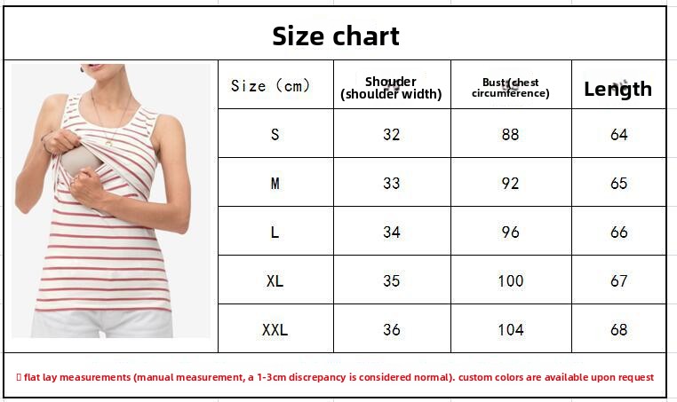 Hot-selling Maternity T-shirts, European And American Striped Vests, Sleeveless Nursing Clothes For Women_ecoleips.com