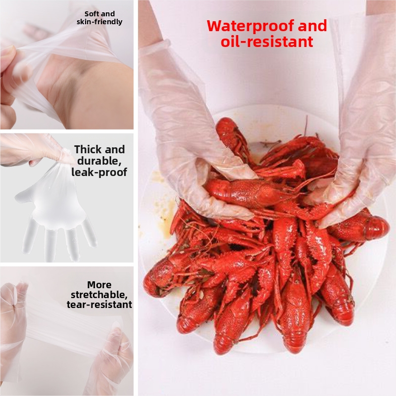 Disposable Gloves Thickened TPE Food Grade English Packaging For Catering Baking Beauty Protective Household Use_voghion.com