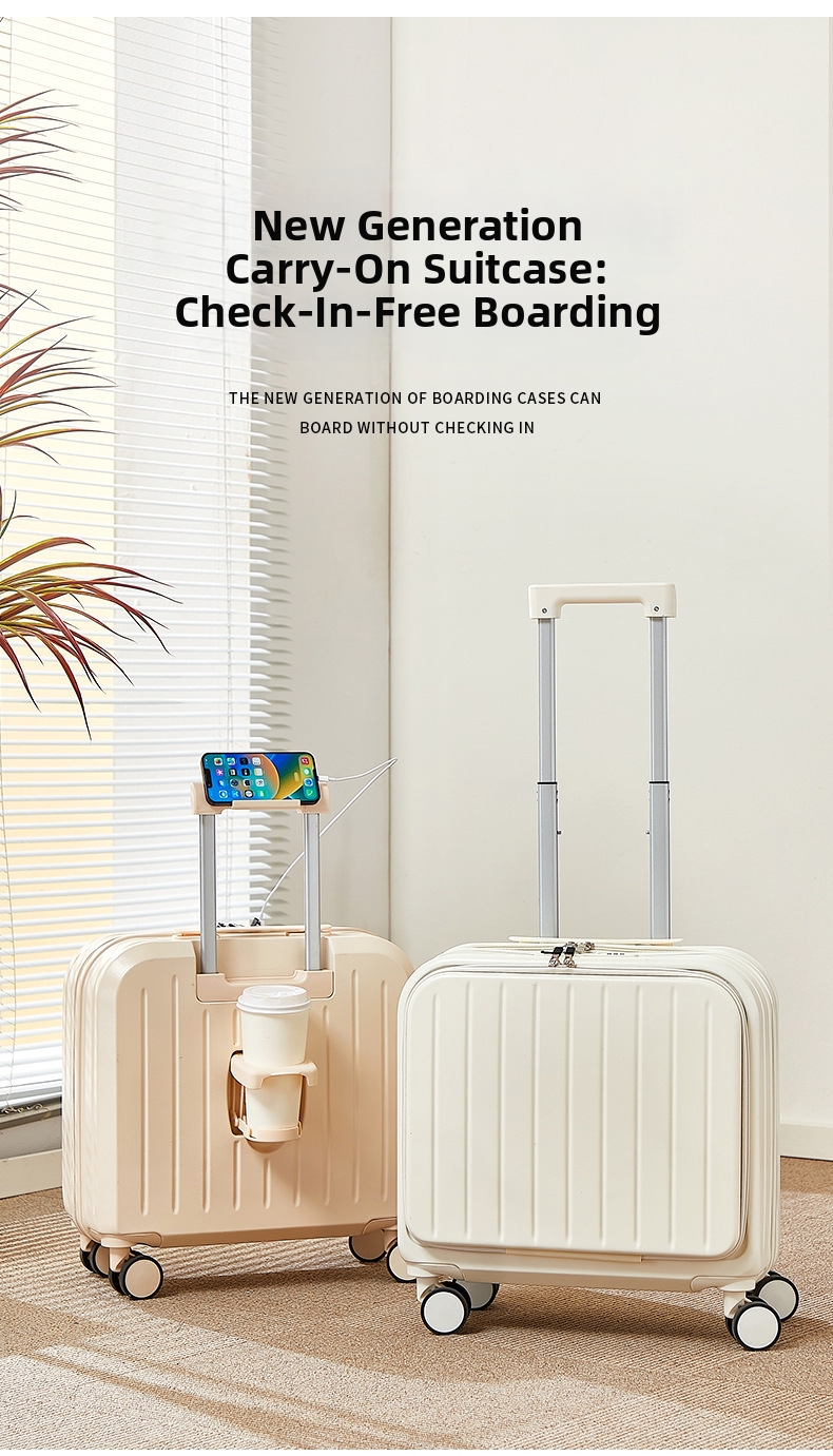 Lichte handbagage koffer met frontopening voor reizen_voghion.com