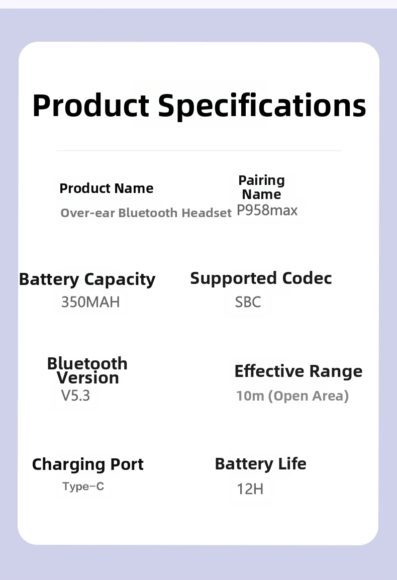 Wireless Over-ear Headphones Bluetooth Hi-fi Sound Foldable Design_voghion.com