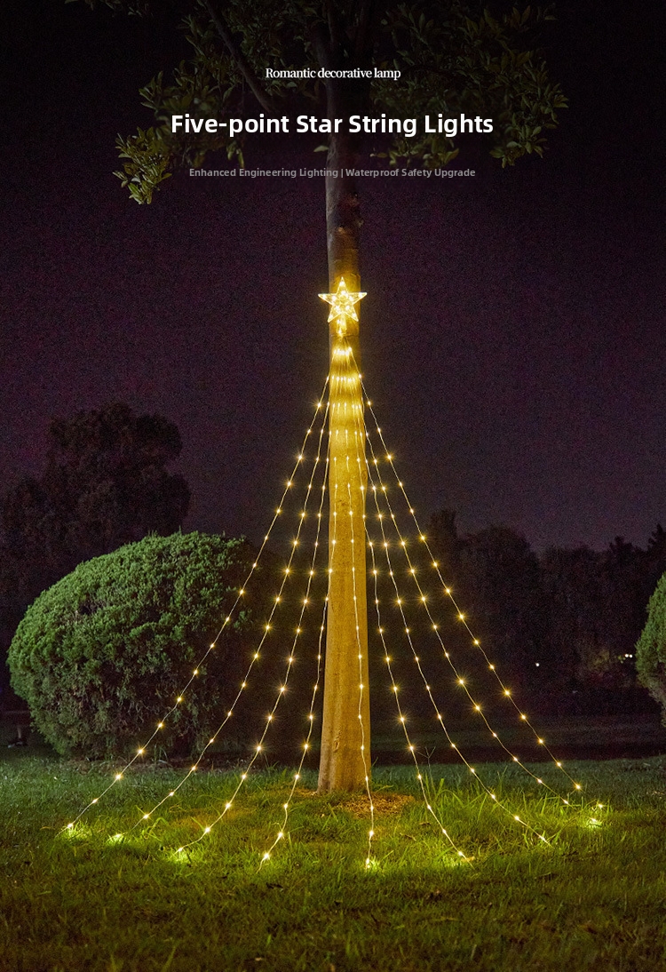 Luci led a stella cadente per giardino e decorazioni natale_voghion.com