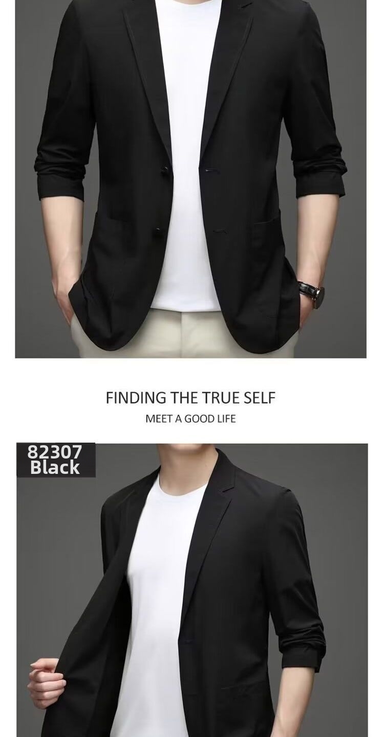 Blazer décontracté léger pour homme pour printemps été bureau_voghion.com