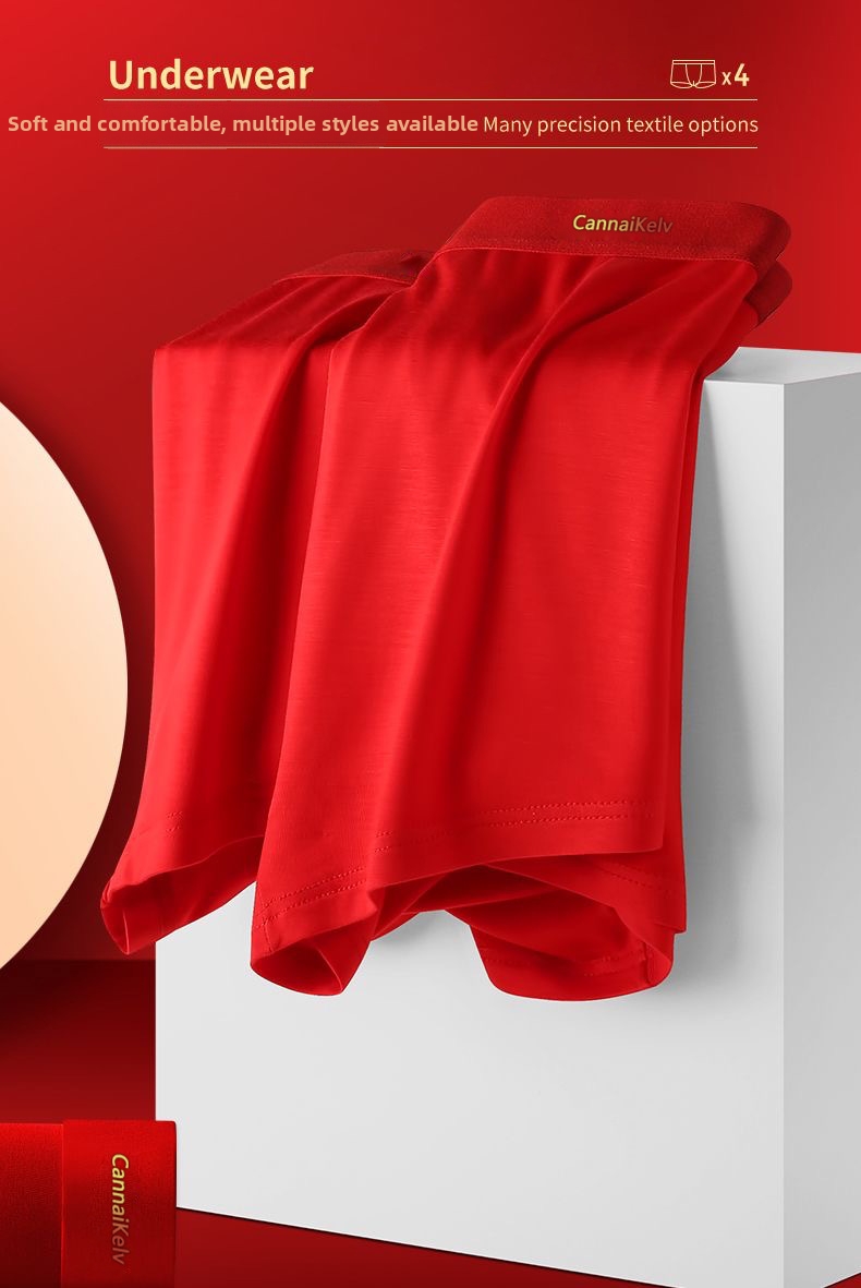 Calzoncillos boxer hombre modal transpirable comodo rojo_voghion.com