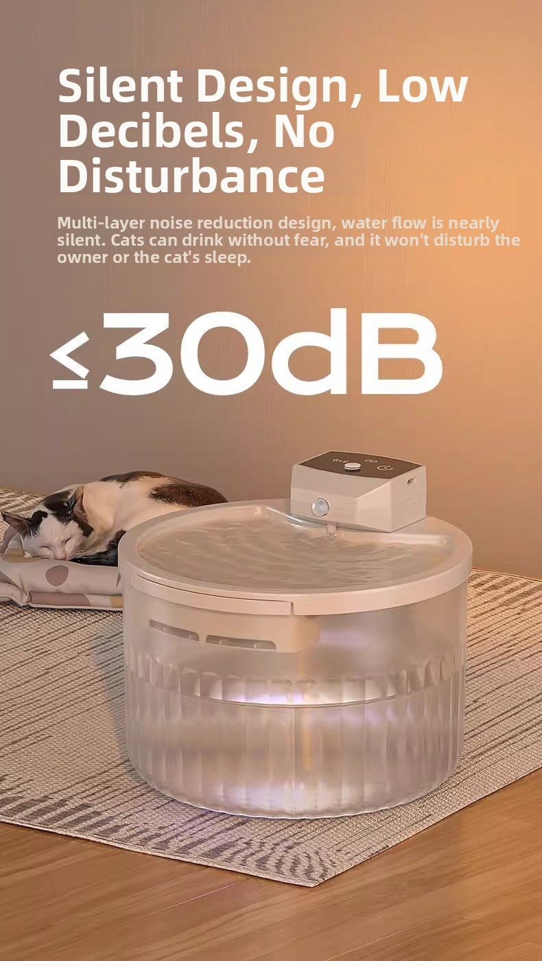 Automatic Wireless Sensor Cat Water Fountain Portable Pet Bowl_voghion.com