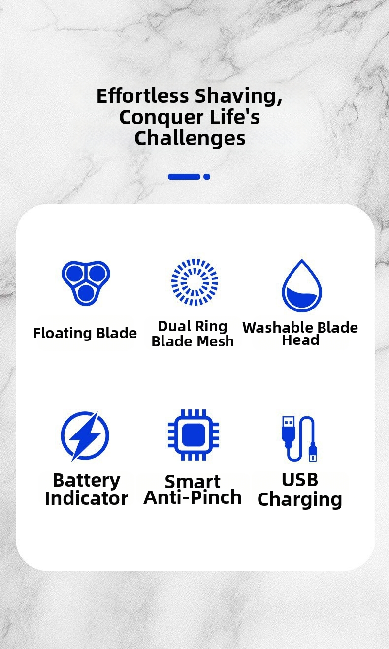 Electric Shaver For Men Usb Rechargeable With Digital Display_voghion.com