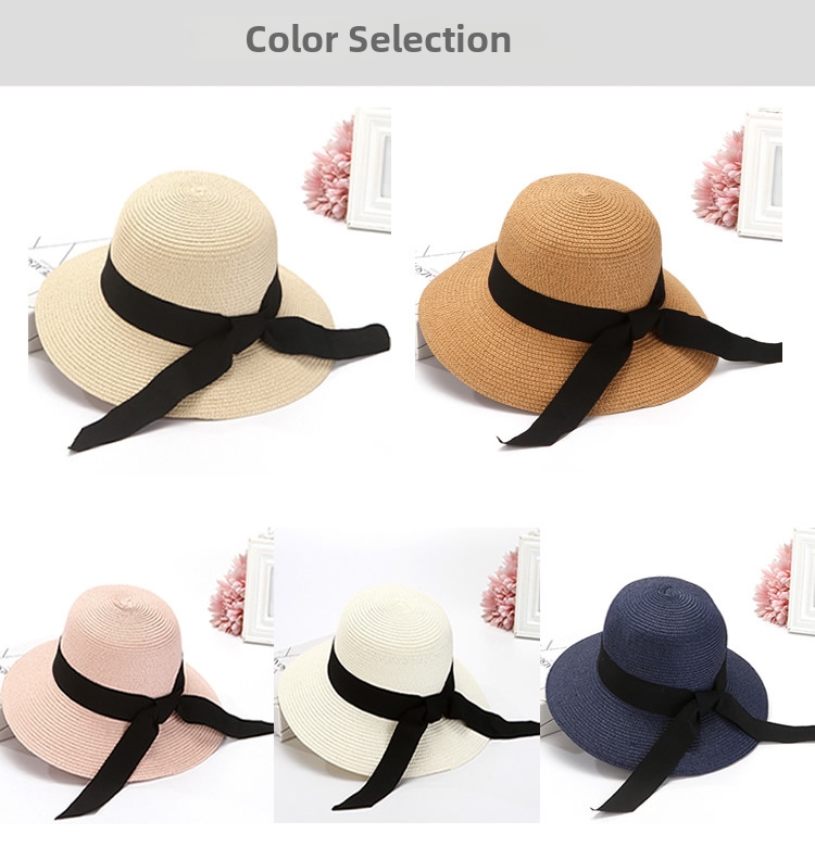 Cappello di paglia donna stile coreano per protezione solare_voghion.com