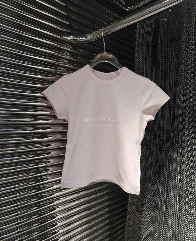 2026 Spring and Summer New Style Aw Wangwangjia Hot Diamond Printed Short-Sleeved Round Neck Casual T-Shirt for Women 2026 Spring and Summer New Style Aw Wangwangjia Hot Diamond Printed Short-Sleeved Round Neck Casual T-Shirt for Women