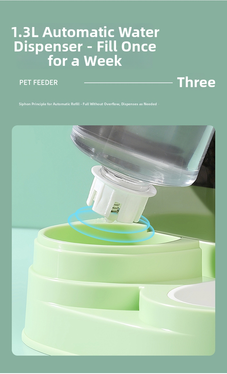 Automatic Pet Feeder And Waterer Combo For Dogs And Cats_voghion.com
