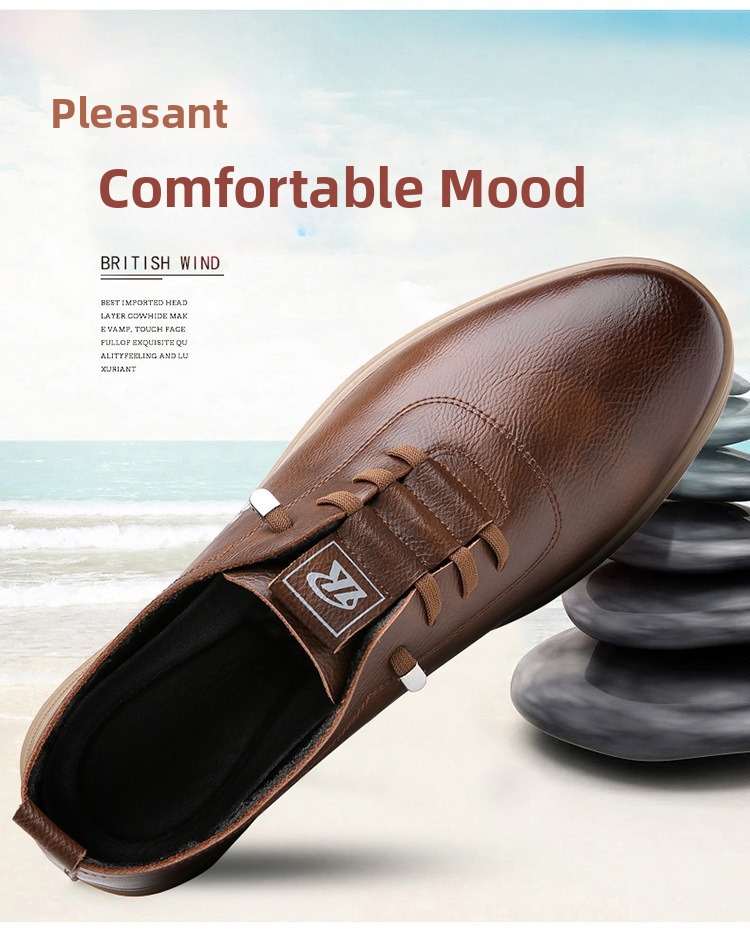 Chaussures en cuir pour hommes, collection printemps 2025, décontractées, à enfiler, semelle souple, confortables, blanches et noires, en microfibre et cuir PU. Directement de l'usine._voghion.com