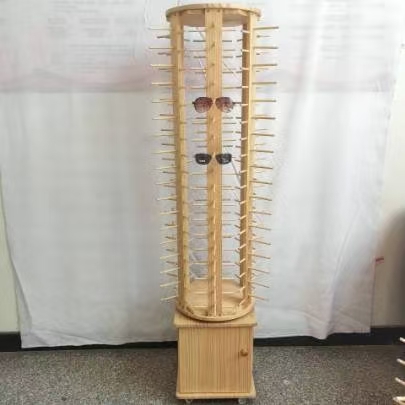 안경 진열대 원목 안경 전시 소품 플로어형 회전 안경 진열대 선글라스 진열대 전시대