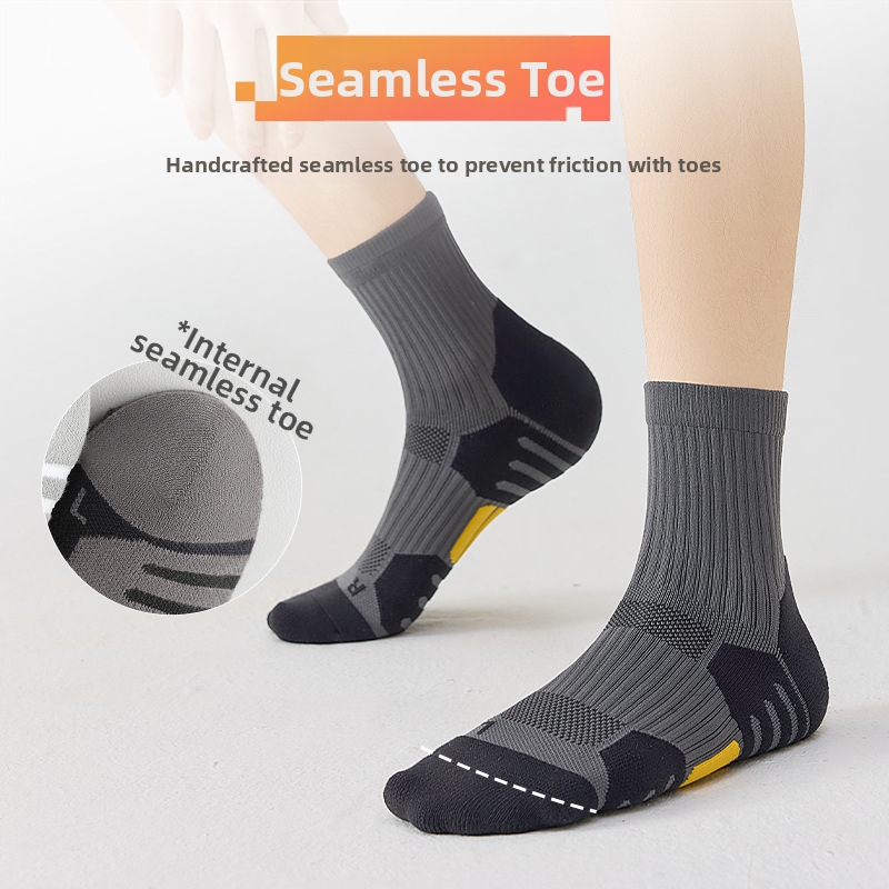 Men's Professional Badminton Socks Thickened Terry Cloth Sole Non-Slip Plus Size Suitable For Running Basketball Marathon And Other Sports_voghion.com