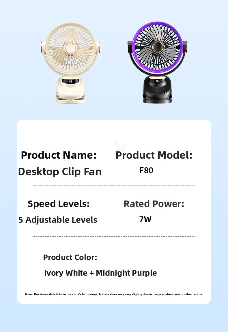 Usb Portable Clip Fan Rechargeable Desktop Fan For Student Dorm_voghion.com