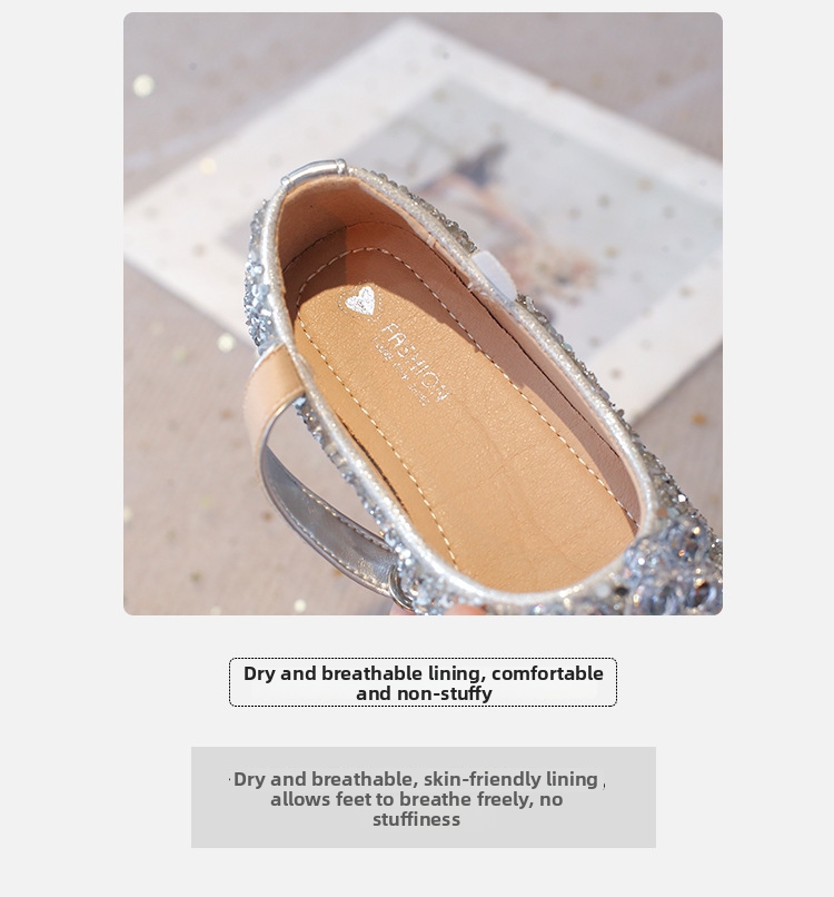 Glitzernde Ballerinas Für Mädchen Aus Leder Für Festliche Anlässe_voghion.com