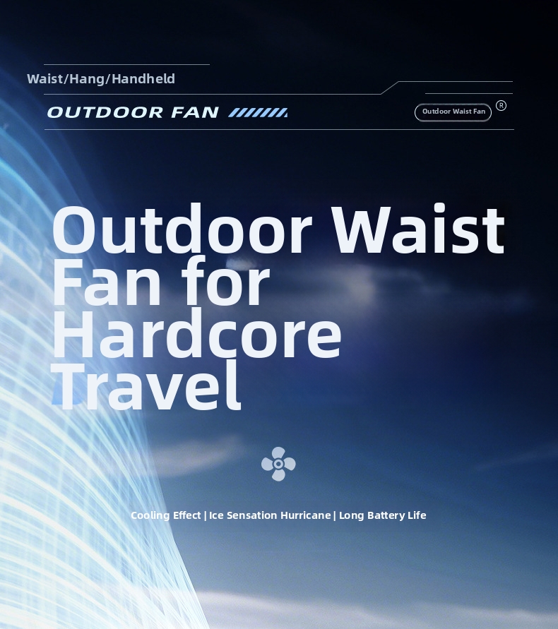 Portable Waist Mounted Fan Usb Rechargeable For Outdoor Work_voghion.com