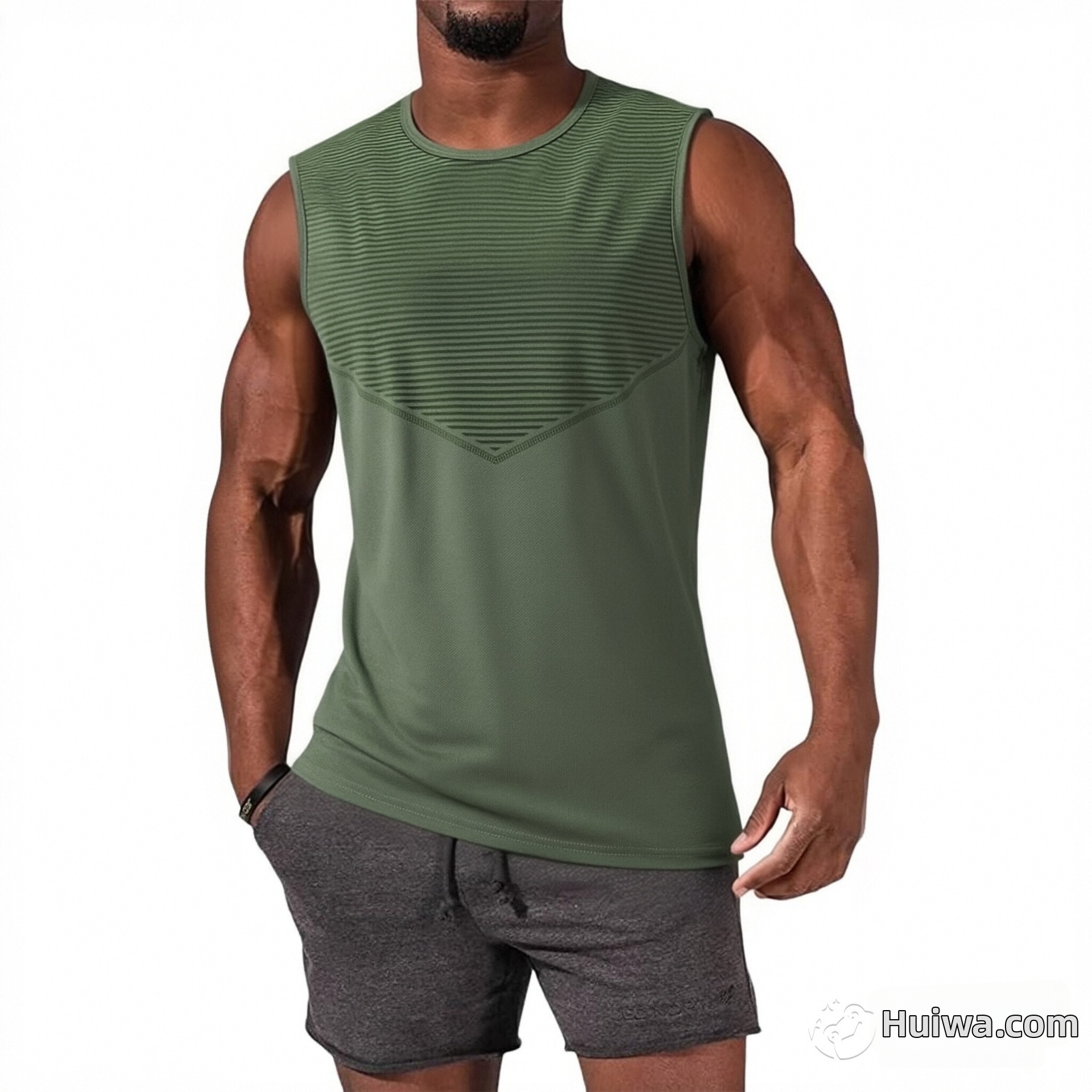 Lässiges, ärmelloses Herren-T-Shirt in Übergröße, schnelltrocknend, atmungsaktiv, robuster Stil, ideal für Sommer, Laufen und Fitness_voghion.com