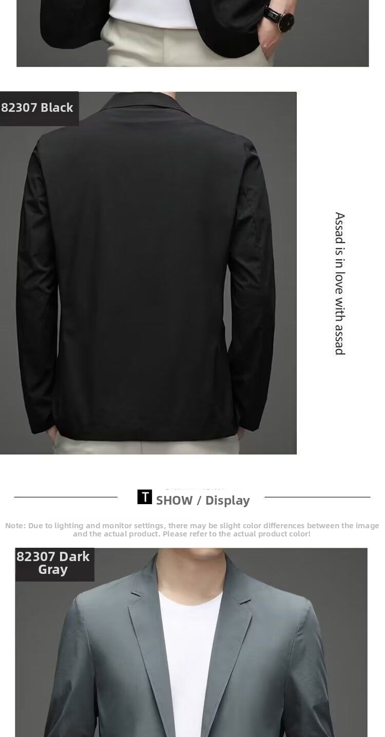 Blazer décontracté léger pour homme pour printemps été bureau_voghion.com