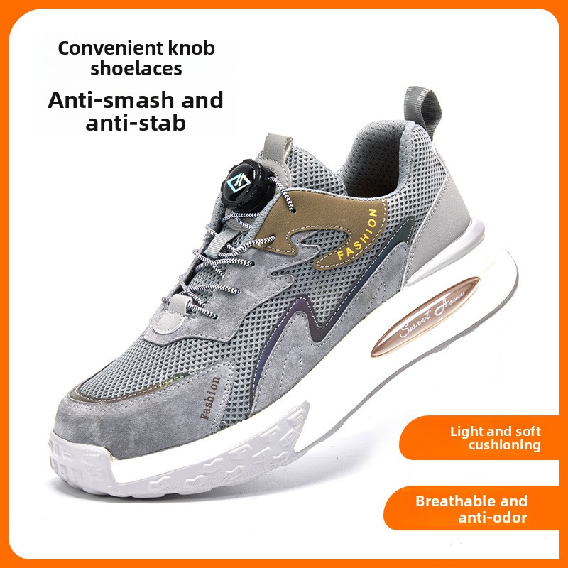 Safety Shoes Men Waterproof Anti-smash Puncture Resistant Work_voghion.com
