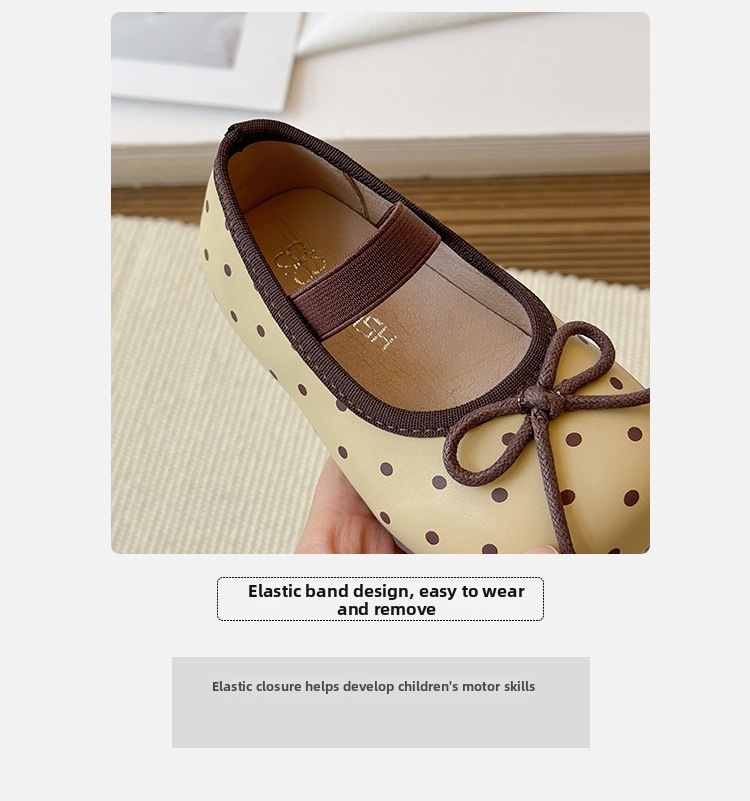 Mädchen Ballerinas Aus Leder Mit Schleife Für Frühling Und Herbst_voghion.com