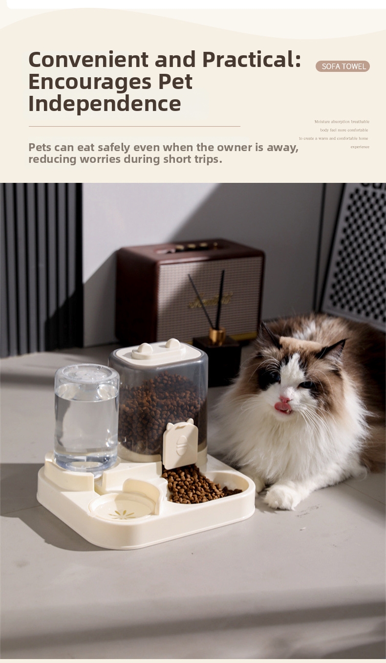 Distributore automatico di cibo e acqua per cani e gatti_voghion.com