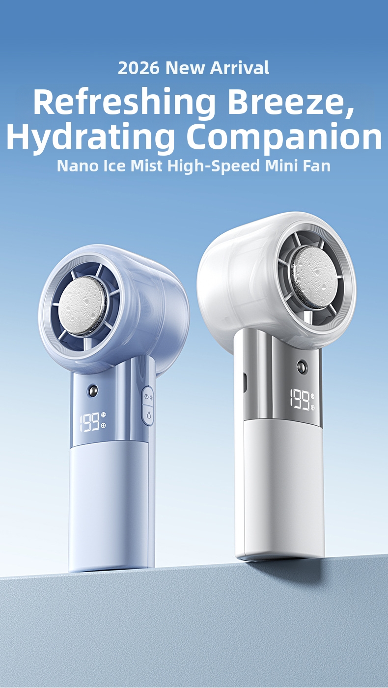 Handheld Mini Fan Portable Usb Cooling Fan With Spray Function_voghion.com