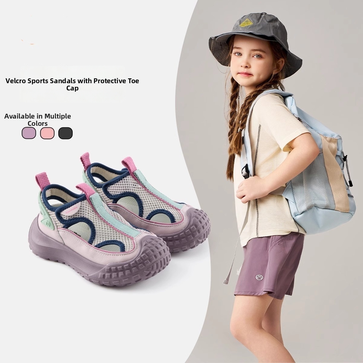 Girls' Boys' Summer Sports Sandals New Style Breathable Mesh Closed Toe Beach Shoes Trendy Casual Hollowed Out Children's Footwear_voghion.com