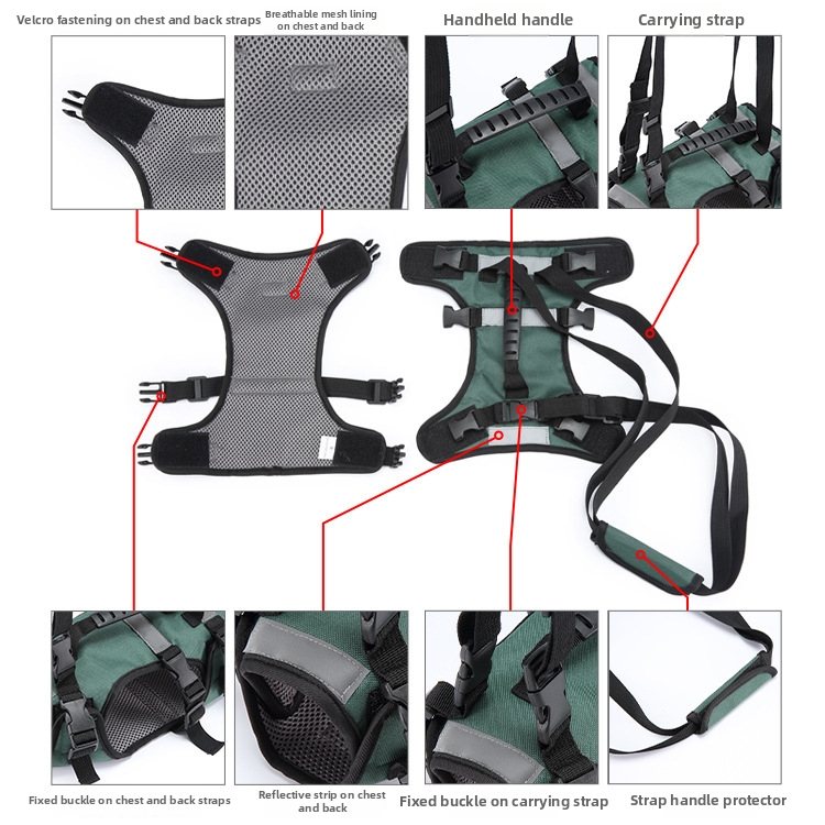 Multi-Functional Dog Harness Leash Pet Car Stair Climbing Hill Walking Assistance Waist Support Belt_voghion.com