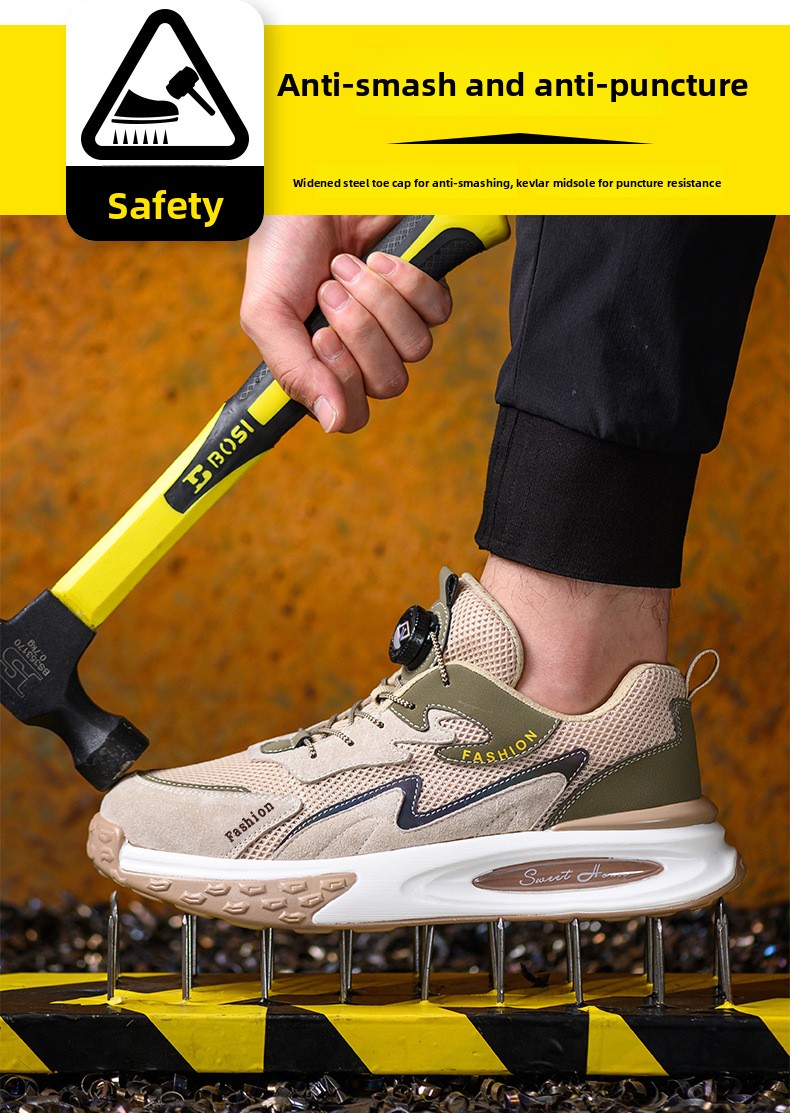 Safety Shoes Men Waterproof Anti-smash Puncture Resistant Work_voghion.com