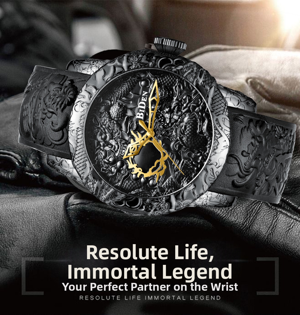 Reloj de cuarzo para hombre estilo retro lujo impermeable_voghion.com