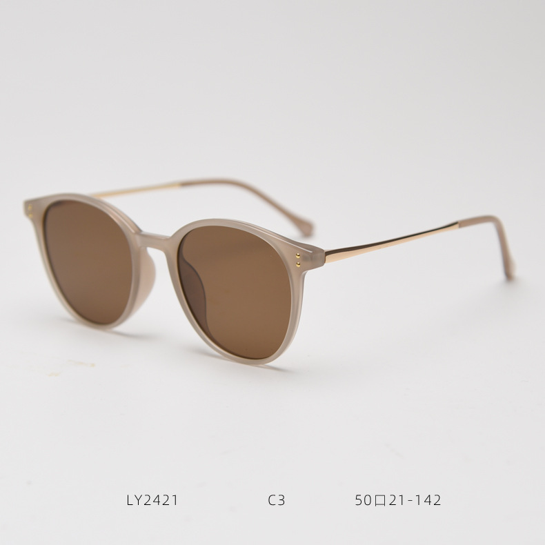Retro Round Polarized Sunglasses Tortoiseshell Tr90 Unisex Style_voghion.com