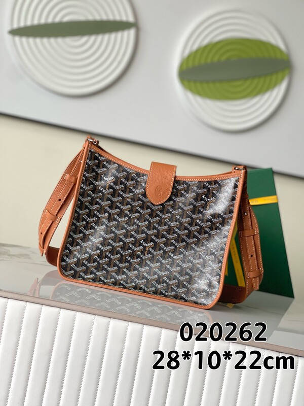 Goyard cotton-linen mini shopping bag, dogtooth pattern basket bag, lychee pattern cowhide handbag, shoulder tote bag