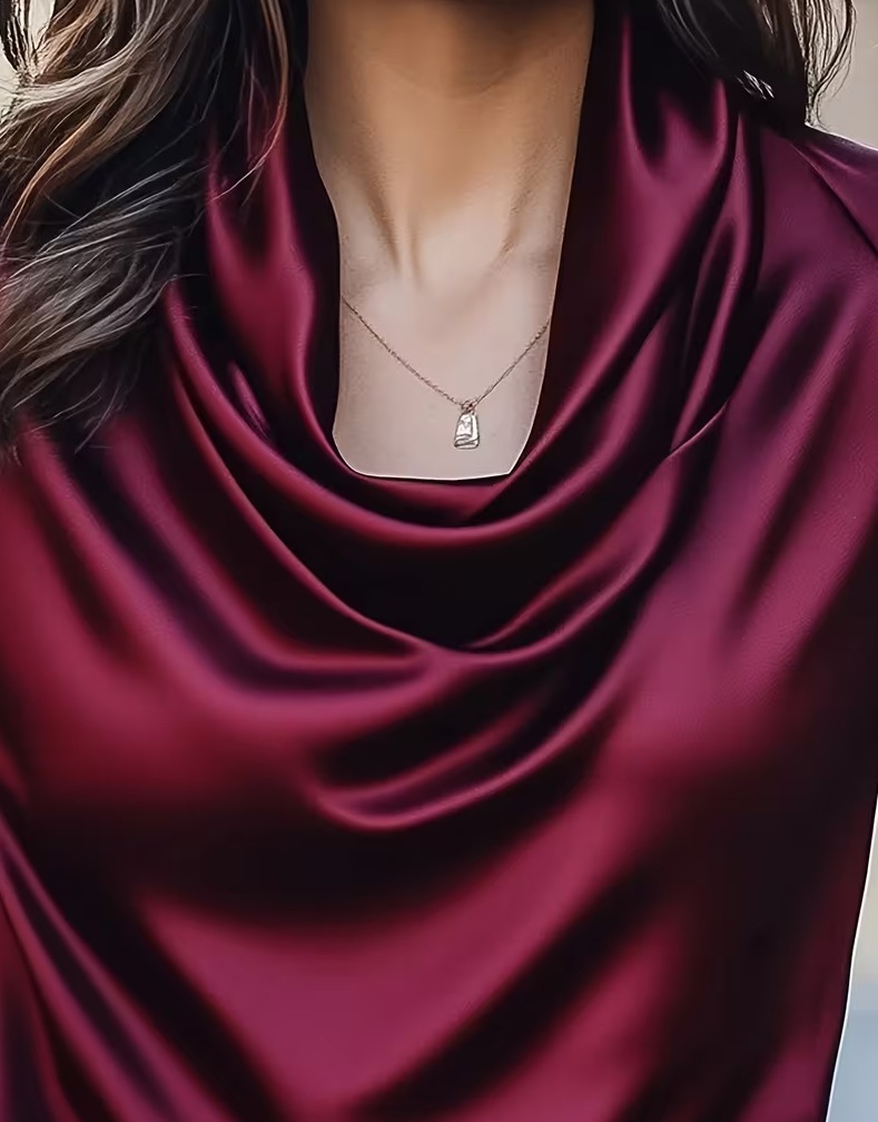 Top da donna casual a maniche corte con drappeggio, versatile_voghion.com