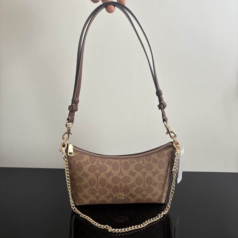 Teri large underarm bag, crescent hobo bag, shoulder and crossbody vintage monogram handbag for women