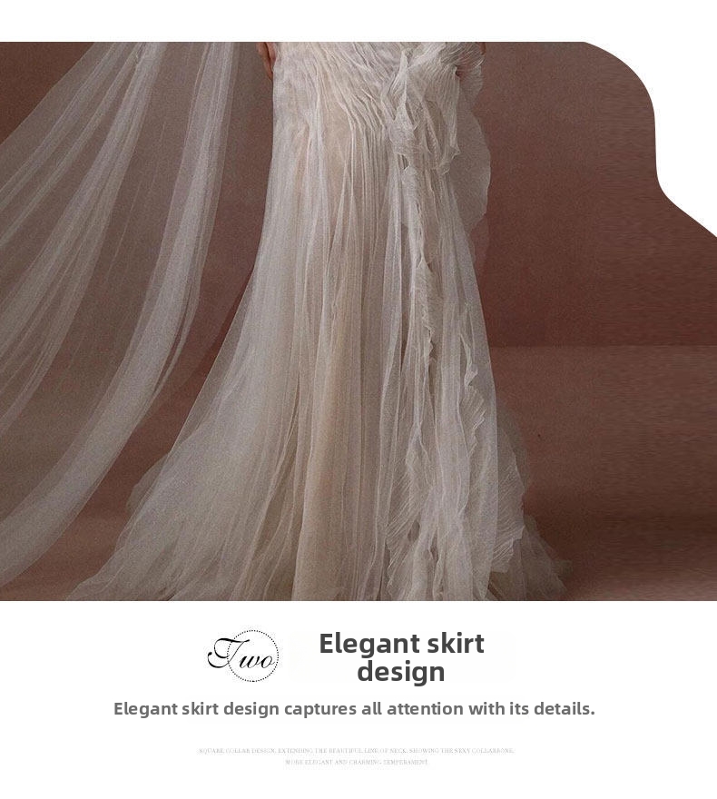 French Style One Shoulder Light Wedding Dress Super Fairy like Elegant Bridal Gown Luxury Mermaid Dress for Wedding Reception_ecoleips.com
