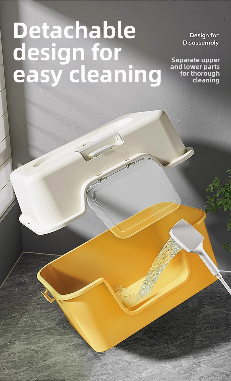 Large Enclosed Cat Litter Box With Splash And Odor Protection_voghion.com
