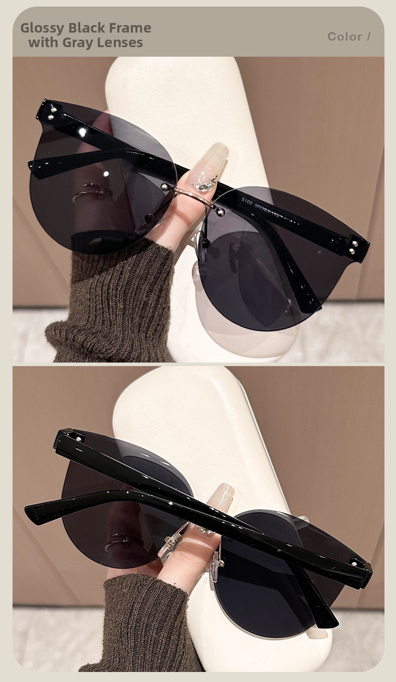 Ovale Oversize Herrensonnenbrille Mit Gradient Uv-schutz_voghion.com