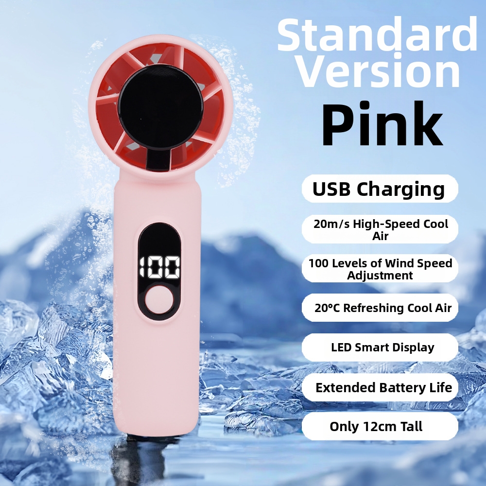 Handheld Cooling Fan Portable Mini Turbo Ice Pack Fan Foldable 199 Speeds For Home Use_voghion.com