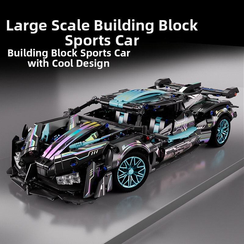 Ferngesteuertes Sportwagen-Spielzeug, kompatibel mit Apollo EVO Cyber ​​Lamb Starry Sky Gini 911 Bausteinset_voghion.com