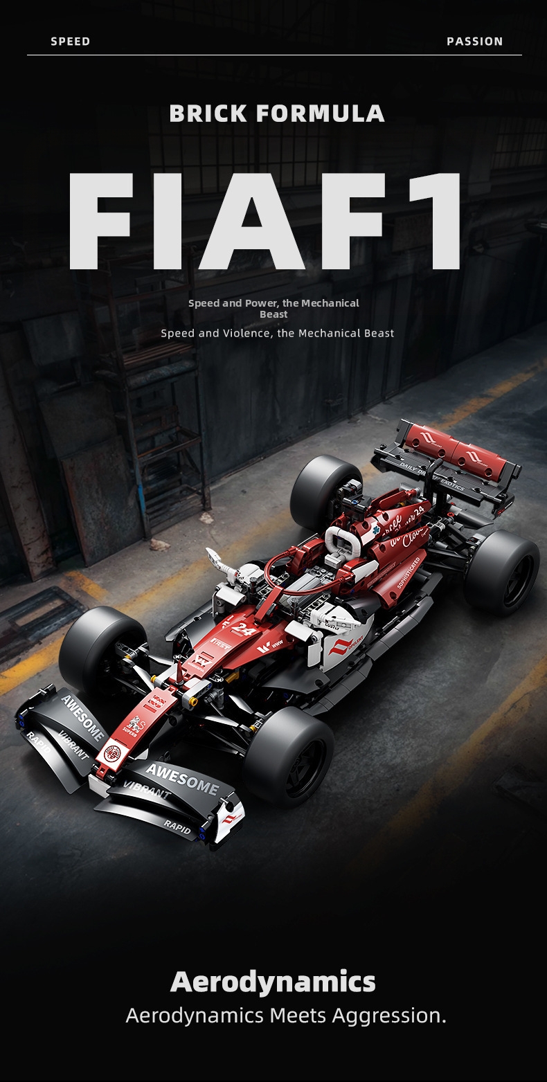 Formule 1 raceauto bouwstenen rood speelgoed cadeau voor iedereen_voghion.com